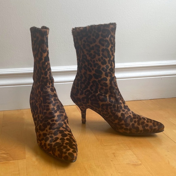 Stuart Weitzman Calf-hair Sock Bootie - Picture 1 of 6